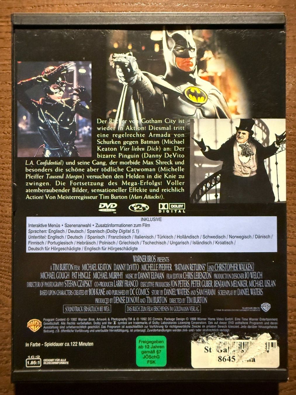 Tutti i DVDs: Batmans Rückkehr (1992) – Usato da Zürich venduto da FilmFreunde 1