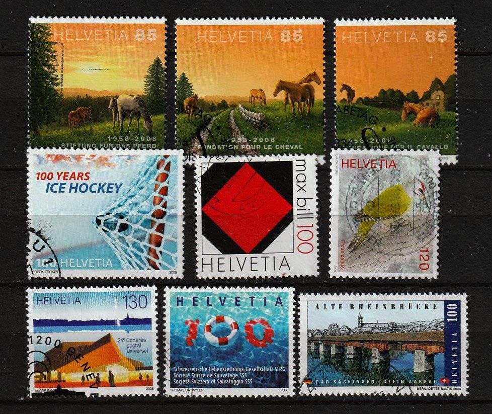 Tutti i francobolli: 2008 neue Schweizer Briefmarken – Usato da Arlesheim venduto da gaugi43