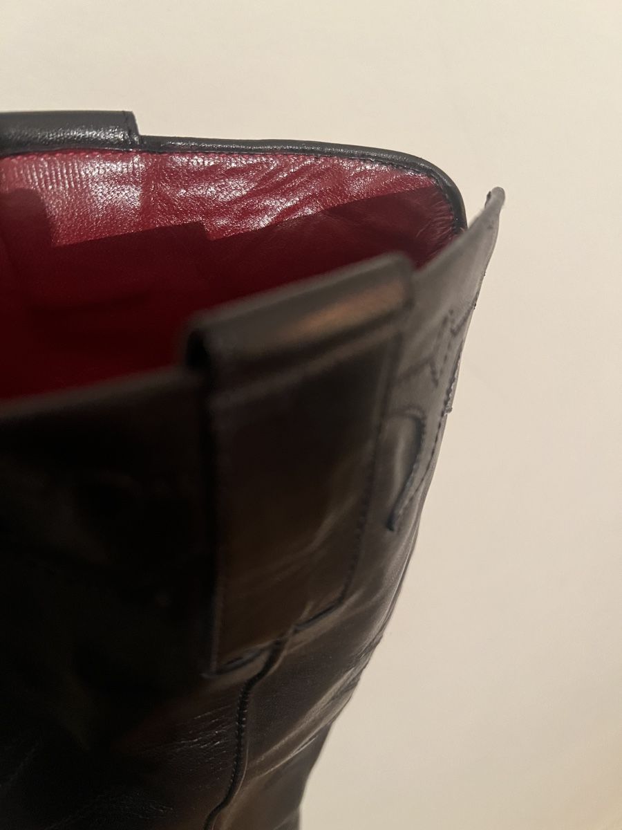 Scarpe da donna: Schwarze Design Leder-Cowboystiefel, Grösse 38.5 – Usato da Basel venduto da evaelette 3