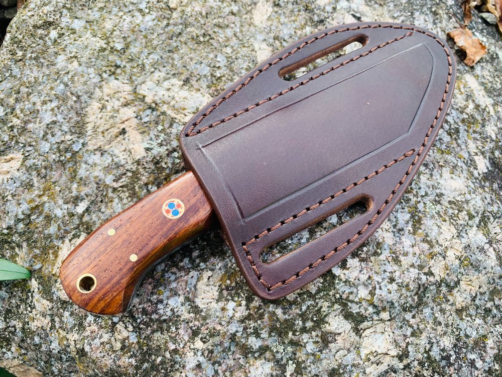 Damast Messer feststehend HANDMADE 21cm ODERMATT No. 81 NEU (Neu und ...