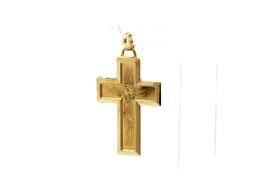 Kreuz Anhänger in 18K Gelbgold 33 x 18 mm *S3147