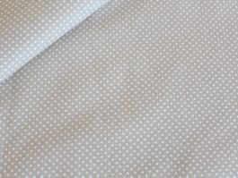 60cm Baumwollstoff beige-weiss, Popeline 1.70 breit