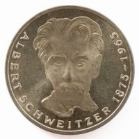 Deutschland 5 Mark Albert Schweitzer 1975 Silber