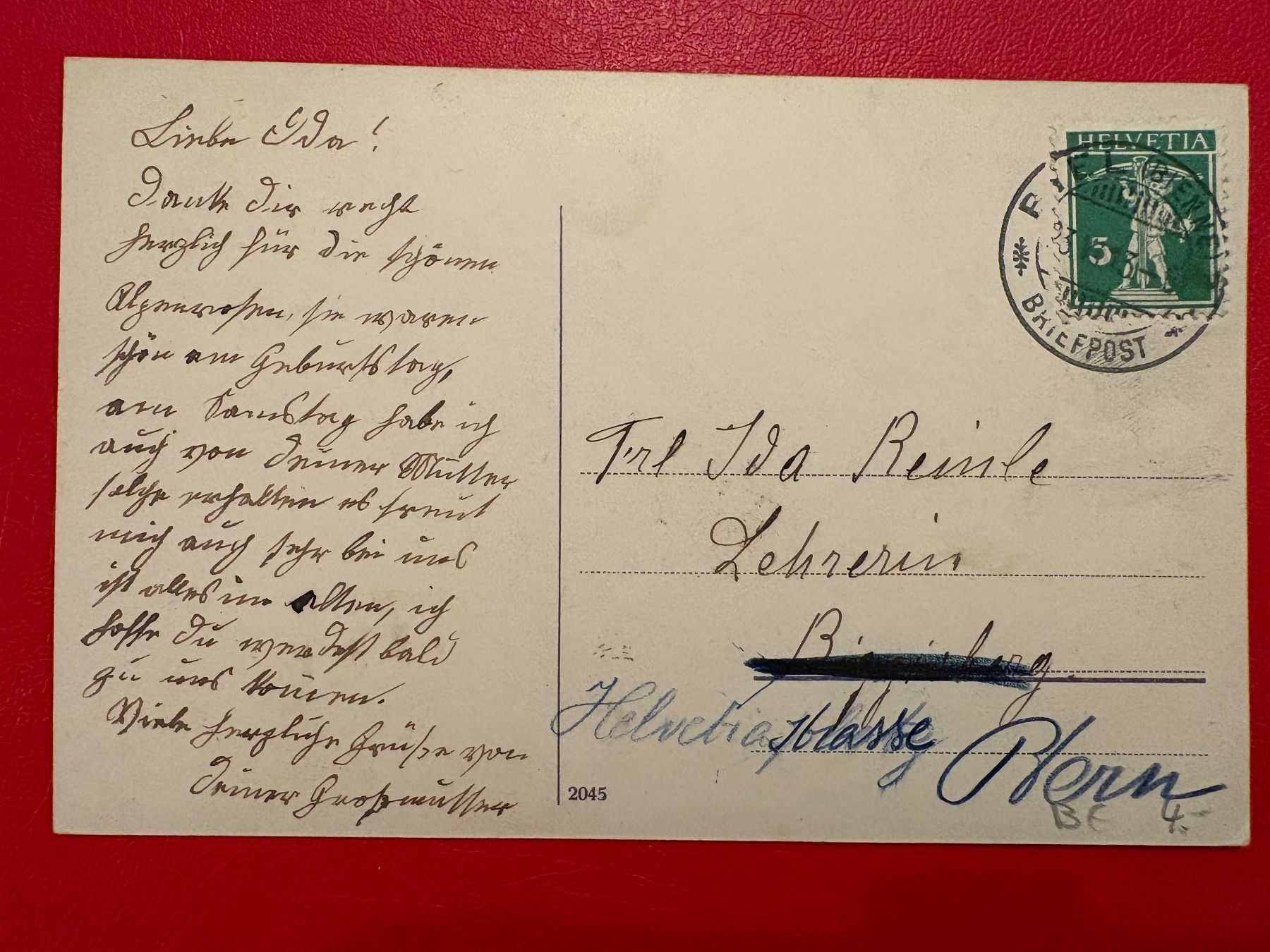 Cartoline postali: 1913 / Biel - Protest. Kirche / Bienne Eglise protest. – Usato da St-Légier-La Chiésaz venduto da Theo005 1