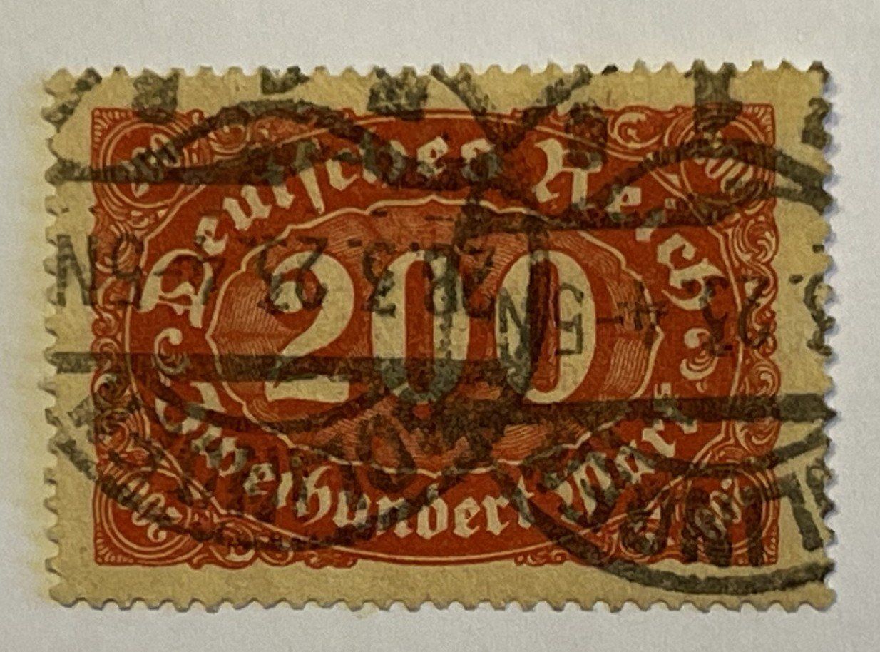 Tutti i francobolli: Deutsches Reich Briefmarke 200 Mark – Usato da Oftringen venduto da Vucki