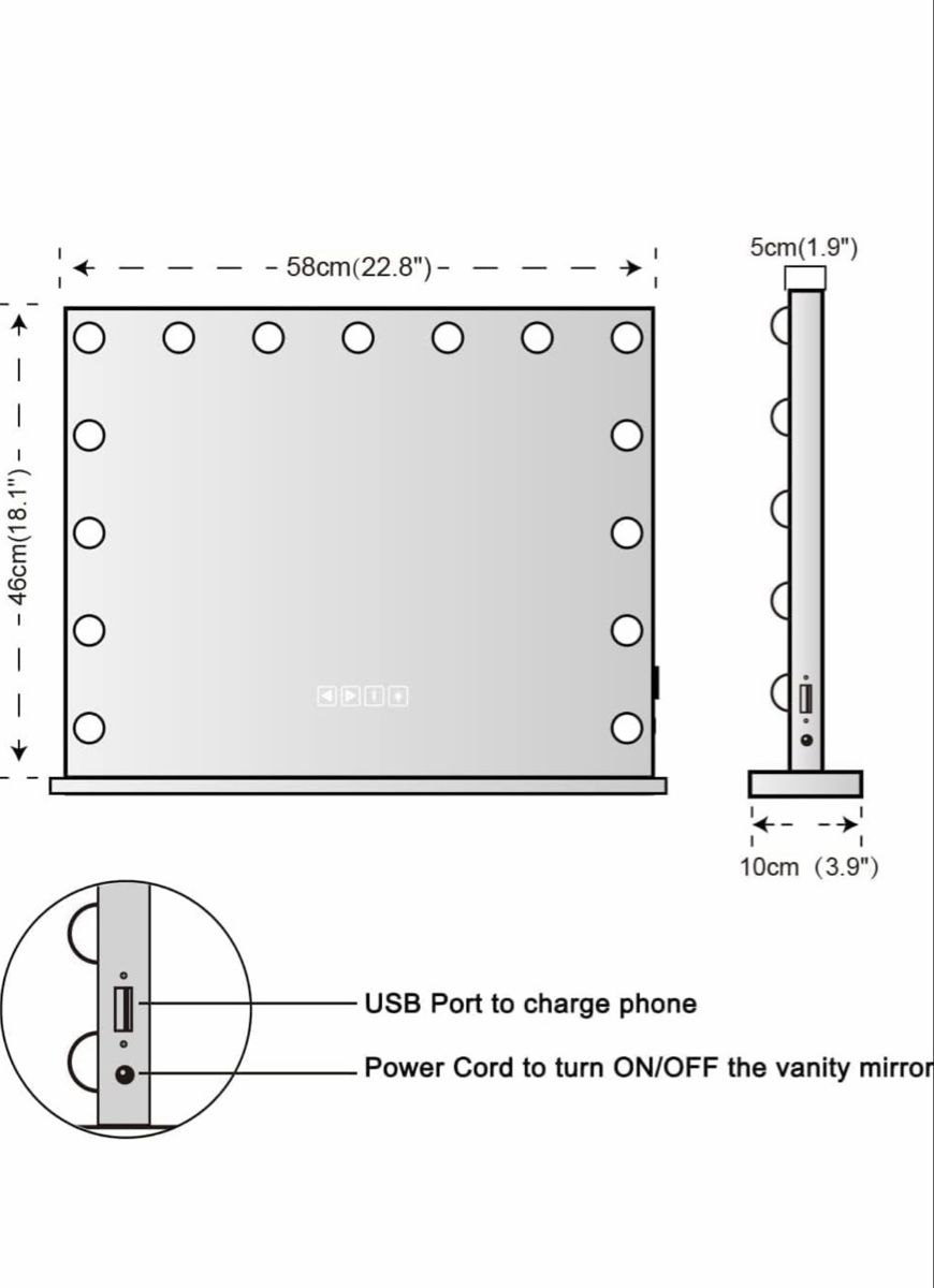 Spiegel: LED VANITY MIRROR WITH USB PORT – Gebraucht aus Embrach von lar_nlf5 4