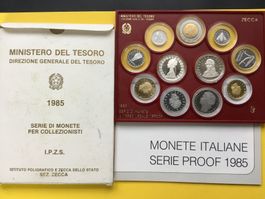 ITALIA ** Serie per collezionisti 1985 Manzoni proof******