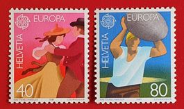 EUROPAMARKEN SATZ TANZ UNSPUNNEN 654 655 1981** POSTFRISCH