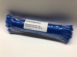 Wäscheleine blau - mit Textilkern - 20 Meter / 3,6mm