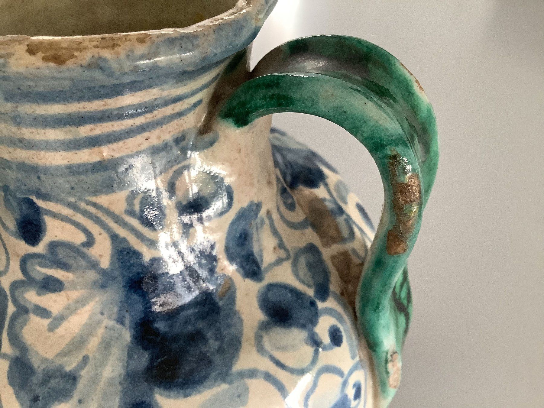 Caraffe: Florentinischer Keramik-Wasserkrug, handbemalt – Usato da Horw venduto da bgr2000 6