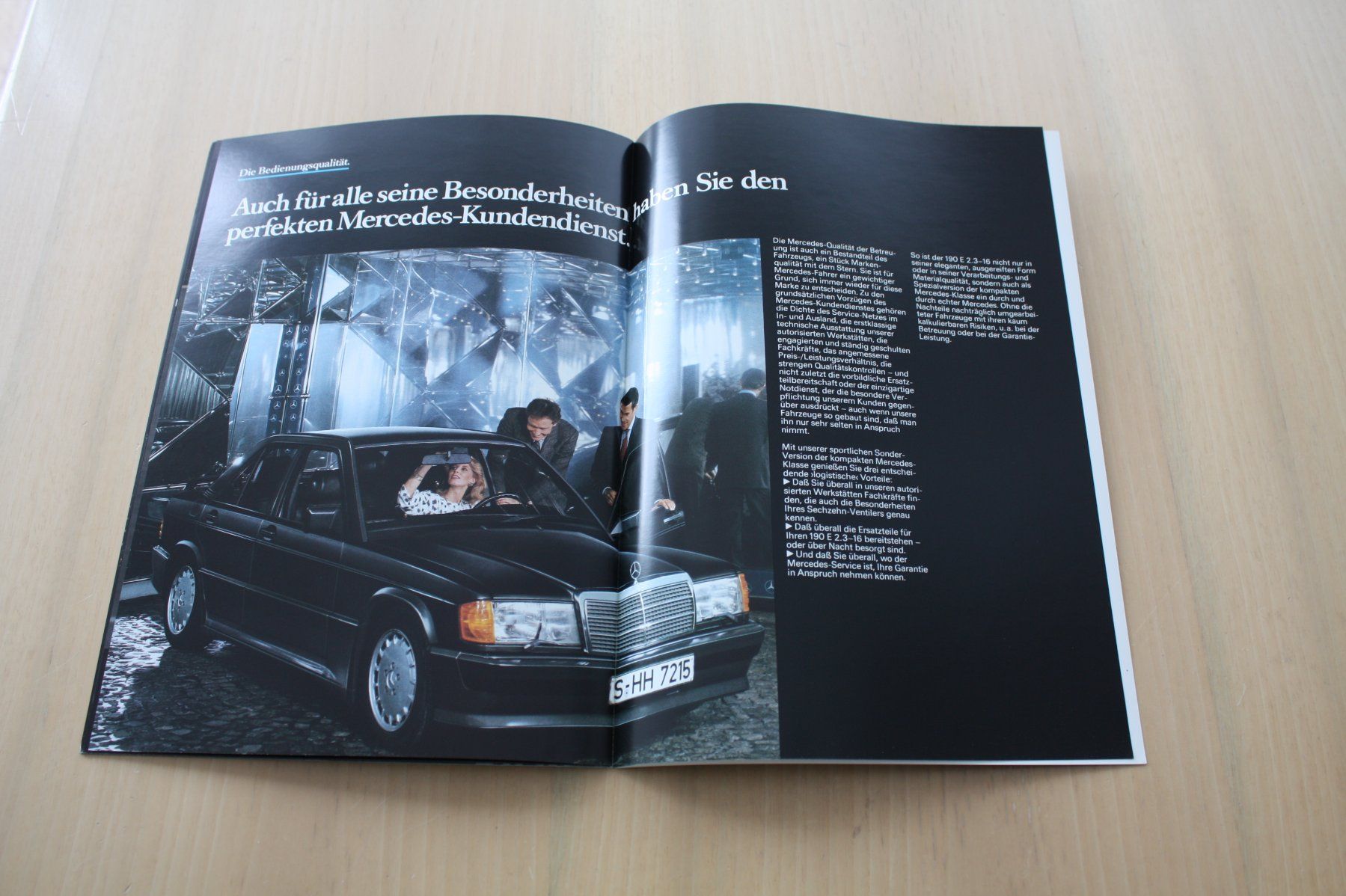 Mercedes-Benz Documenti: Mercedes 190 E 2.3-16 Prospekt - 11/1985 – Usato da Wikon venduto da erwin400 8