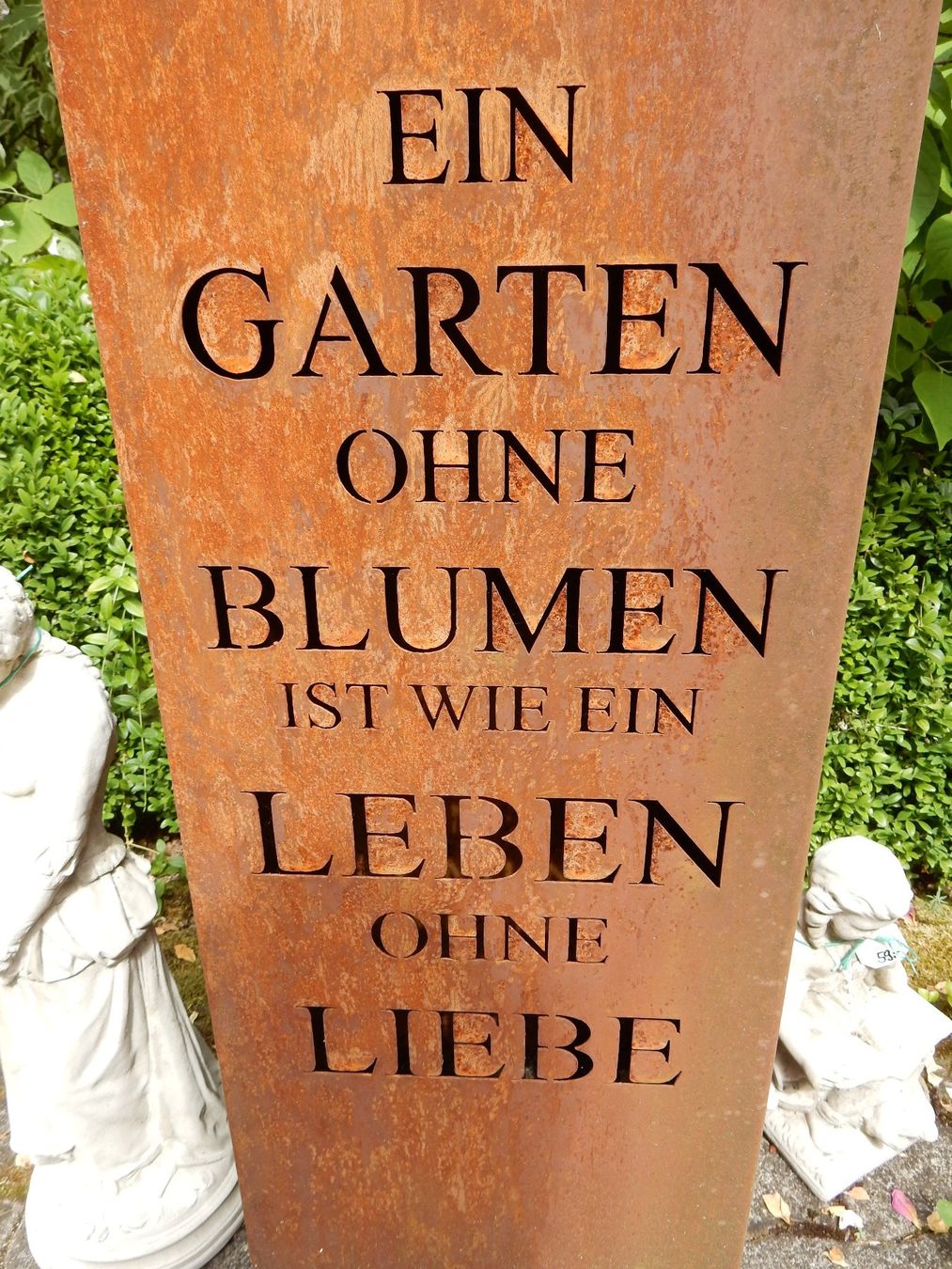 Sculture & Statue: Gartendekoration: grosse Rost Säule mit Spruch Gartenfigur – Nuovo (secondo la descrizione) da Jona venduto da simongarden 1