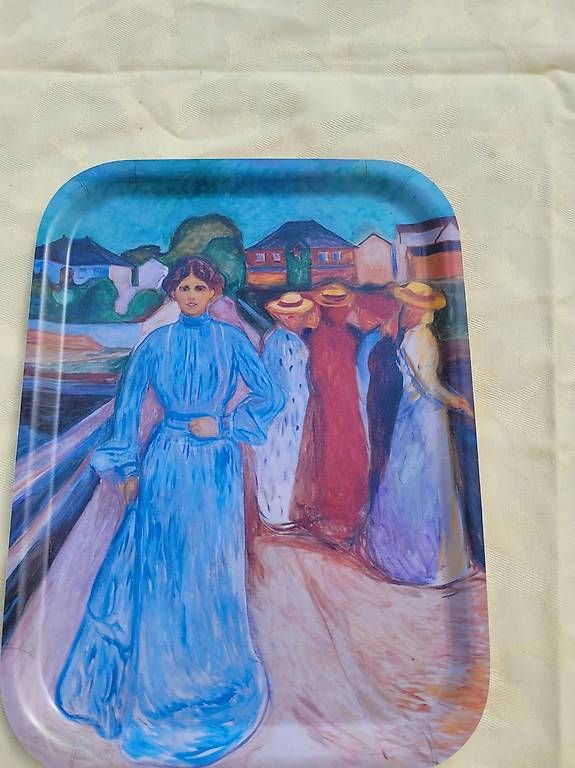 Piatti di portata: Schönes Tablett mit Motiv von Munch – Usato da Basel venduto da judith613