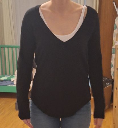 Damen Pullover Wilfred schwarz Seide Kaschmir Grösse XS