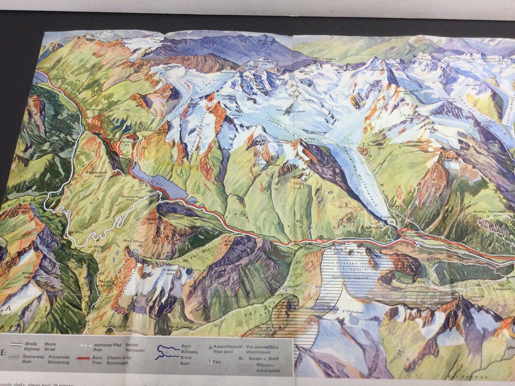 Cartoline postali: Alter Prospekt vom Engandin Pontresina Morteratsch – Usato da Wangen SZ venduto da kuriosum12 1