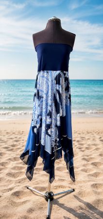 💙 Edles Bandeau-Sommerkleid von SUNFLAIR – Gr. 42  wie neu