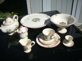 Schönes Caféservice "Rosengarten", Zellerkeramik