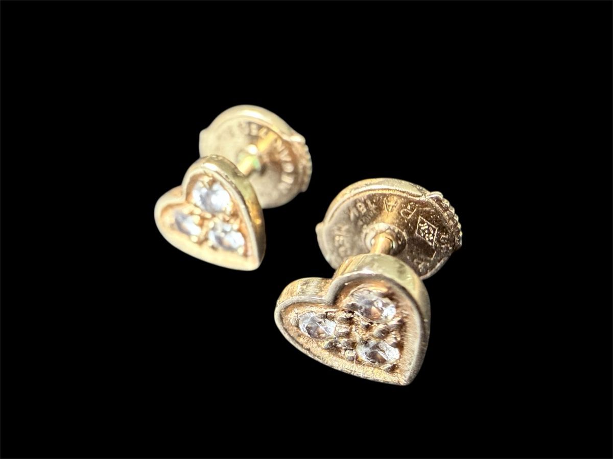 Orecchini pendenti & Orecchini a lobo: Ohrstecker Herzform mit 6 Brillanten – Usato da Hagendorn venduto da meryem79 1