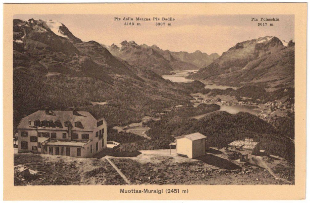 Cartoline postali: St. Moritz - Standseilbahn Muottas Muragl Bergstation – Usato da Binningen venduto da Mountainrider