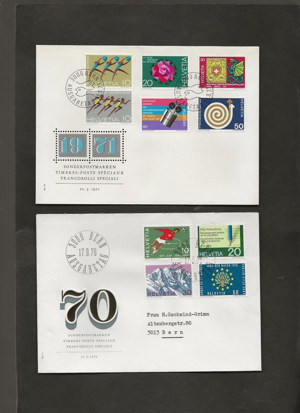Tutti i francobolli: Schweiz 16 FDC 1967 bis 1972 – Usato da Au ZH venduto da xelagreb01 2