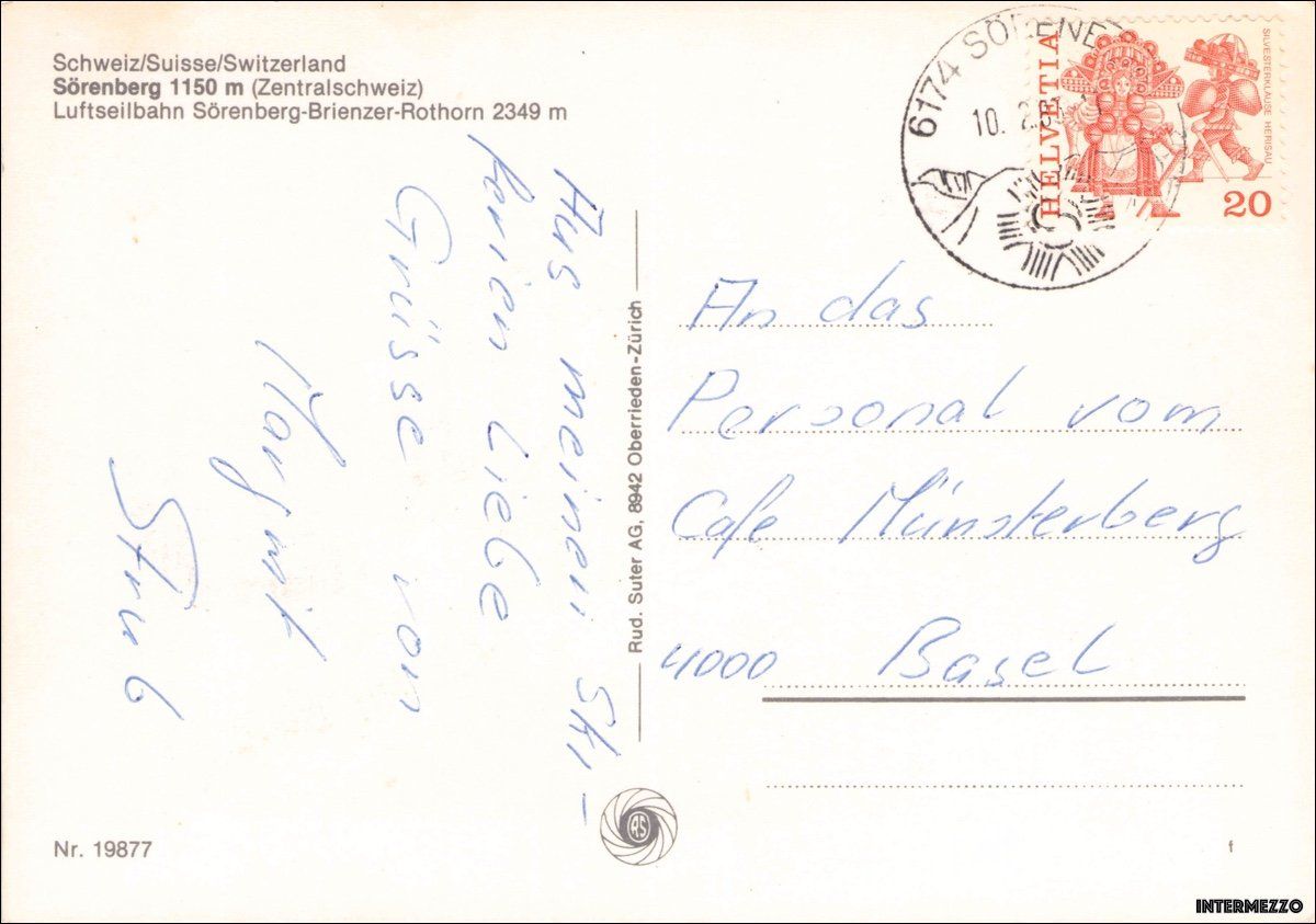 Cartoline postali: Sörenberg LU // 1987 Seilbahn Brienzer Rothorn – Usato da Basel venduto da intermezzo12 1