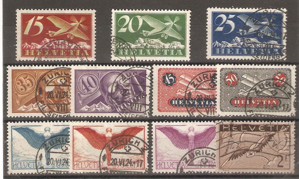 Alle Briefmarken: F3-F13 gest./obl. – Gebraucht aus Lausanne von Whorvath
