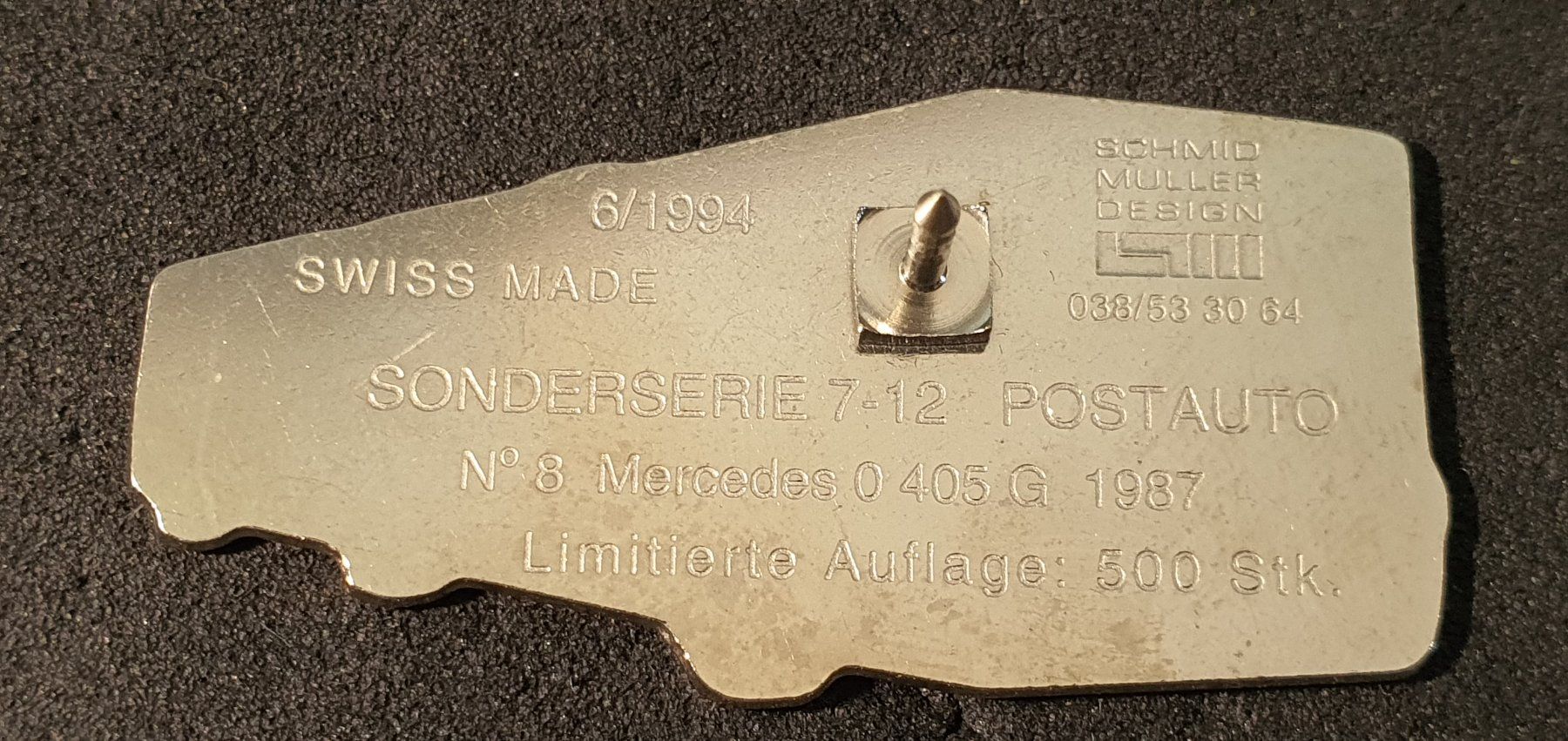 Placchette & Badge: CC992 Schmid Müller SWISS Made Design Pin PTT Postauto – Usato da Reinach BL venduto da Boston-Verkauf 1