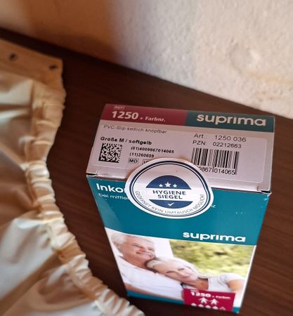 Suprima 1250 PVC Slip Grösse M softgelb unbenutzt, neue