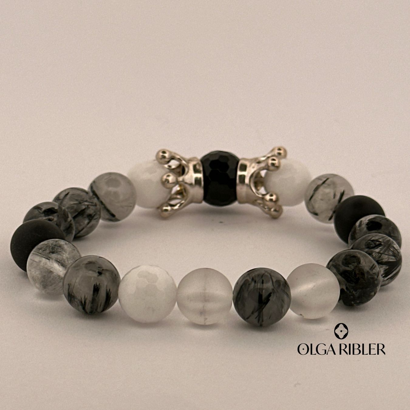 Olga Ribler Bracciali & Braccialetti: Rutilquarz und Bergkristall Armband, auf Elast – Nuovo (secondo la descrizione) da Luzern venduto da Schmuckoutlet 2