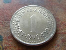 YOUGOSLAVIE  1  Dinar  1990