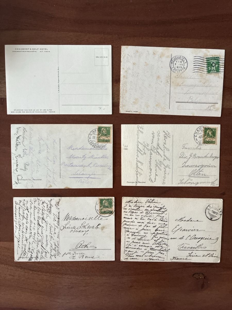 Cartoline postali: 7 Ansichtskarten Schweiz von Chaumont NE – Usato da Oftringen venduto da Cla.vD.74 3