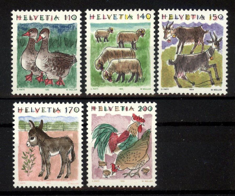 Tutti i francobolli: 1994/95, Tiere II ** (2) – Usato da Willisau venduto da Vollstempel