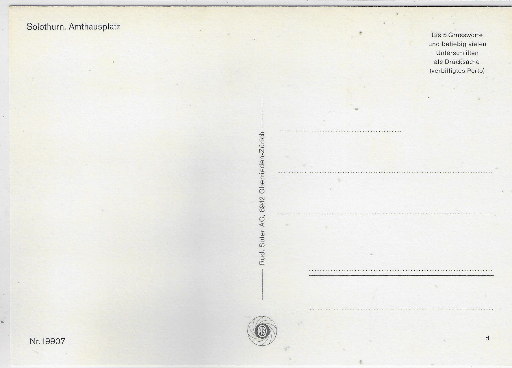 Cartoline postali: Solothurn - Amthausplatz mit Bus – Usato da Ettingen venduto da Kartenplanet 1