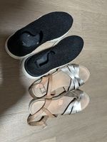 Sommerschuhe Gr. 33. Glitzer Sneakers & Ledersandalen