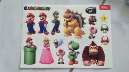 Super Mario Stickersheet Nintendo, da collezione, nuovo!