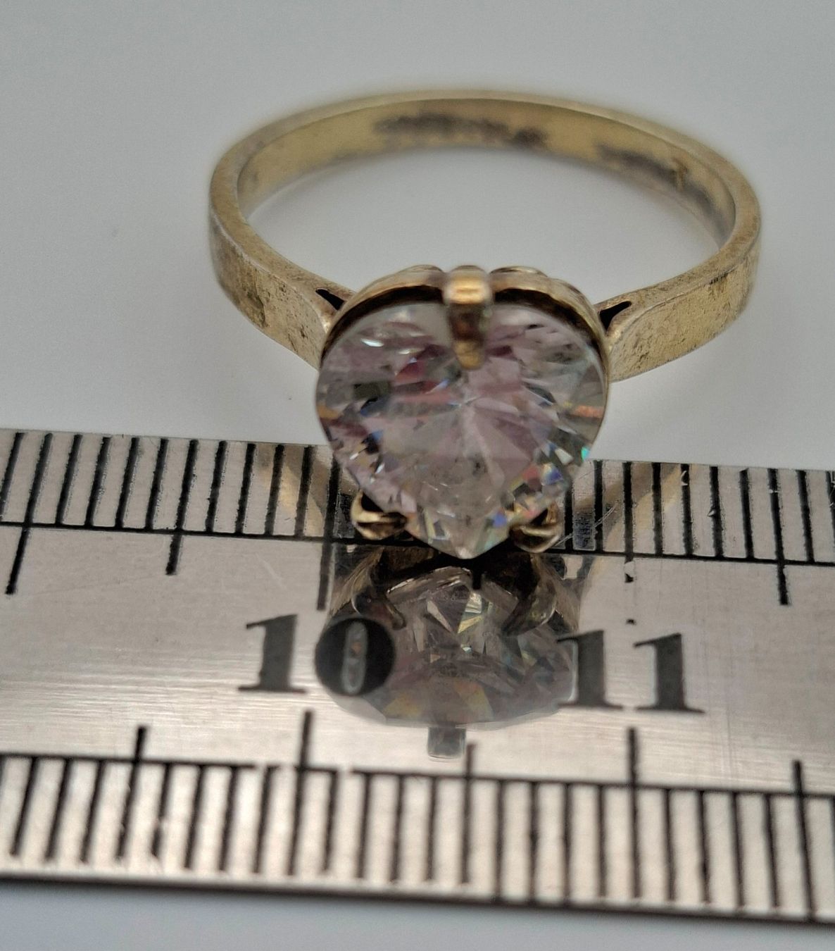 Anelli: Alter Ring mit Herz, Silber vergoldet 800 – Usato da Kriens venduto da Wolly85 1