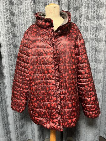 Damen Daunenjacke Elena Miro Blumenmuster Karomuster Grösse