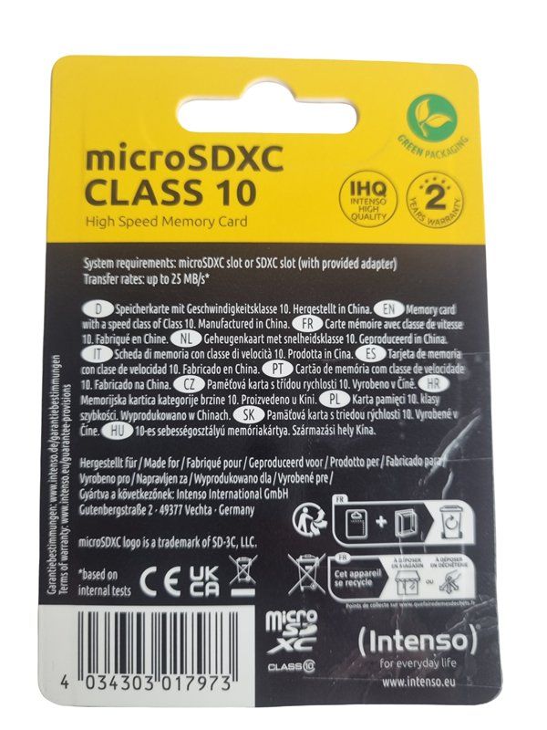 Speicherkarten: INTENSO microSDXC 64GB – Neu (gemäss Beschreibung) aus Wangen b. Olten von Restwert_Wangen 1