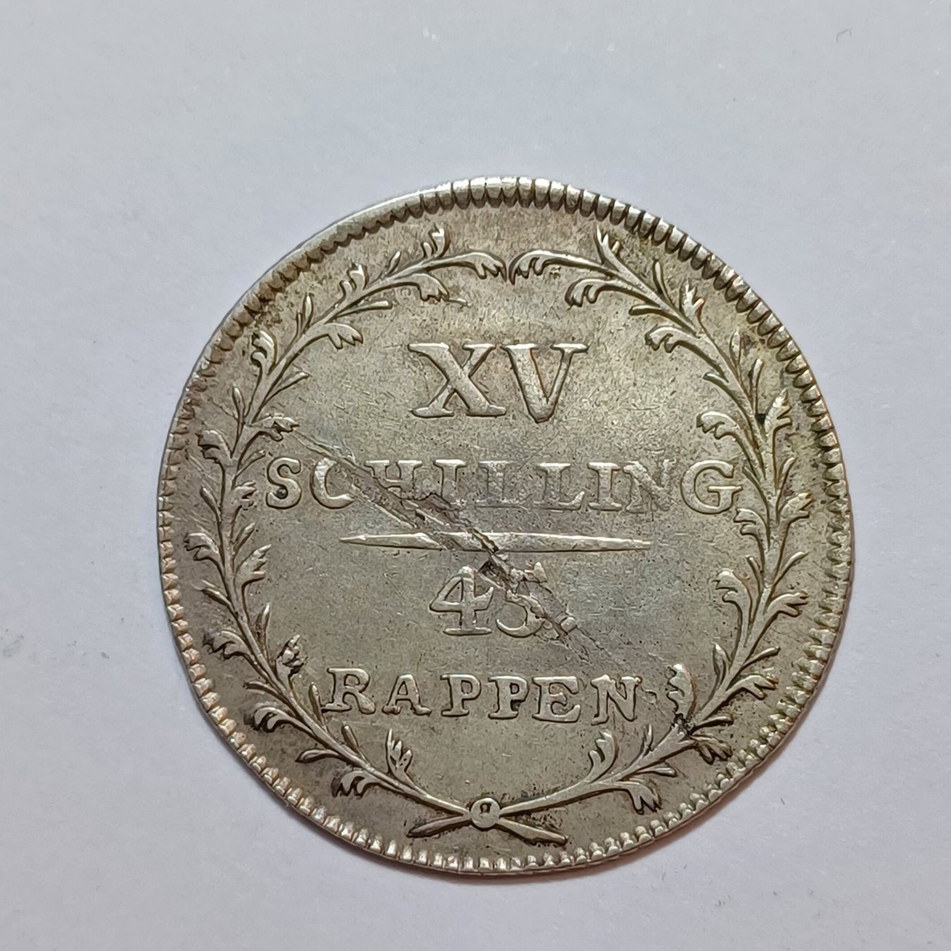 Tutti le monete: 15 Schillinge 1807 Glarus – Usato da Pfäffikon ZH venduto da Schweizer_Muenzen 1