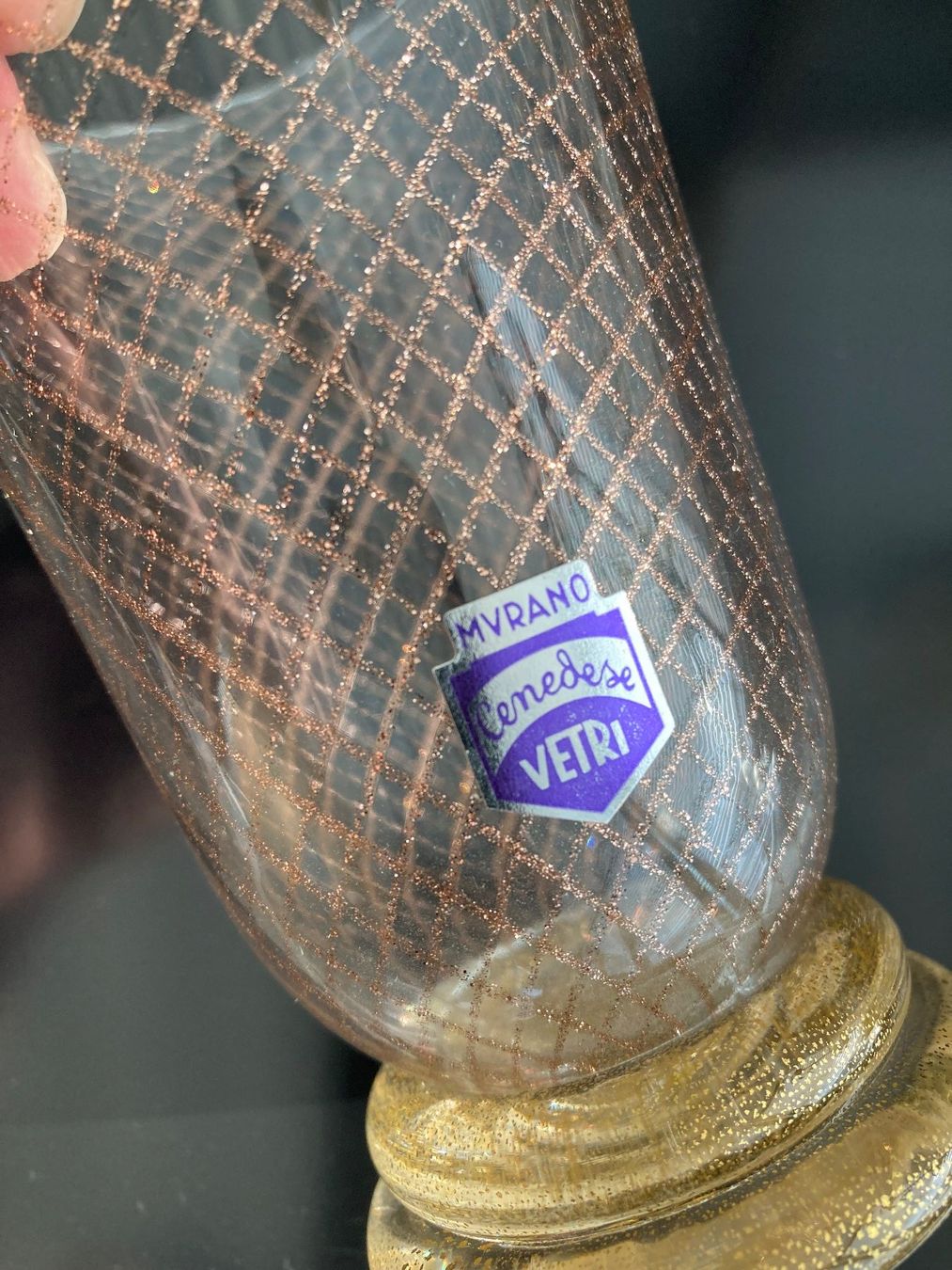 Murano Vasen & Gefässe: Wunderbare Murano Vase von CENEDESE mit Gold – Gebraucht aus Zürich von dolcicaramelle 4