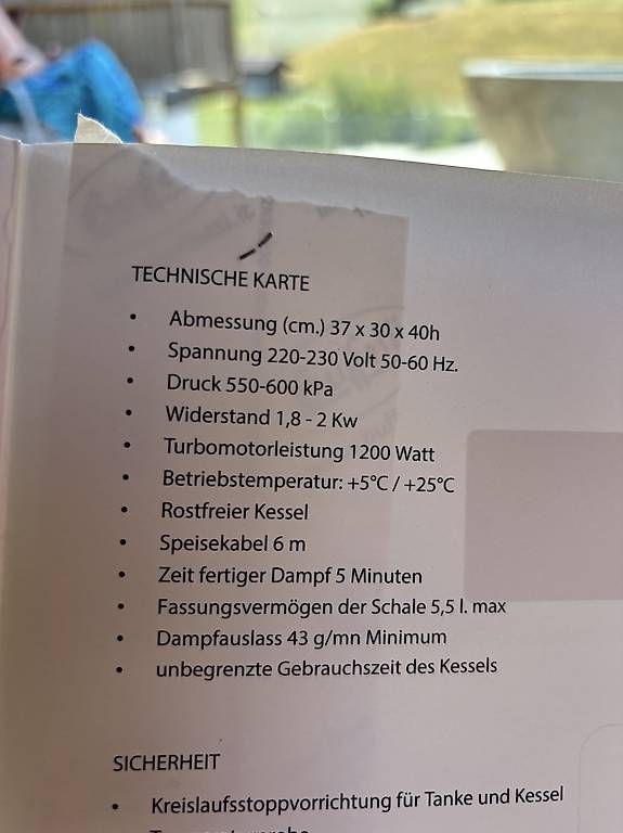 Dampfreiniger: Thermofonte Clean One – Gebraucht aus Rüschegg Gambach von tom.steffi 4
