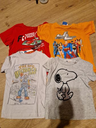 Jungen Tshirts x4 Justice League Superhelden Superman Batman