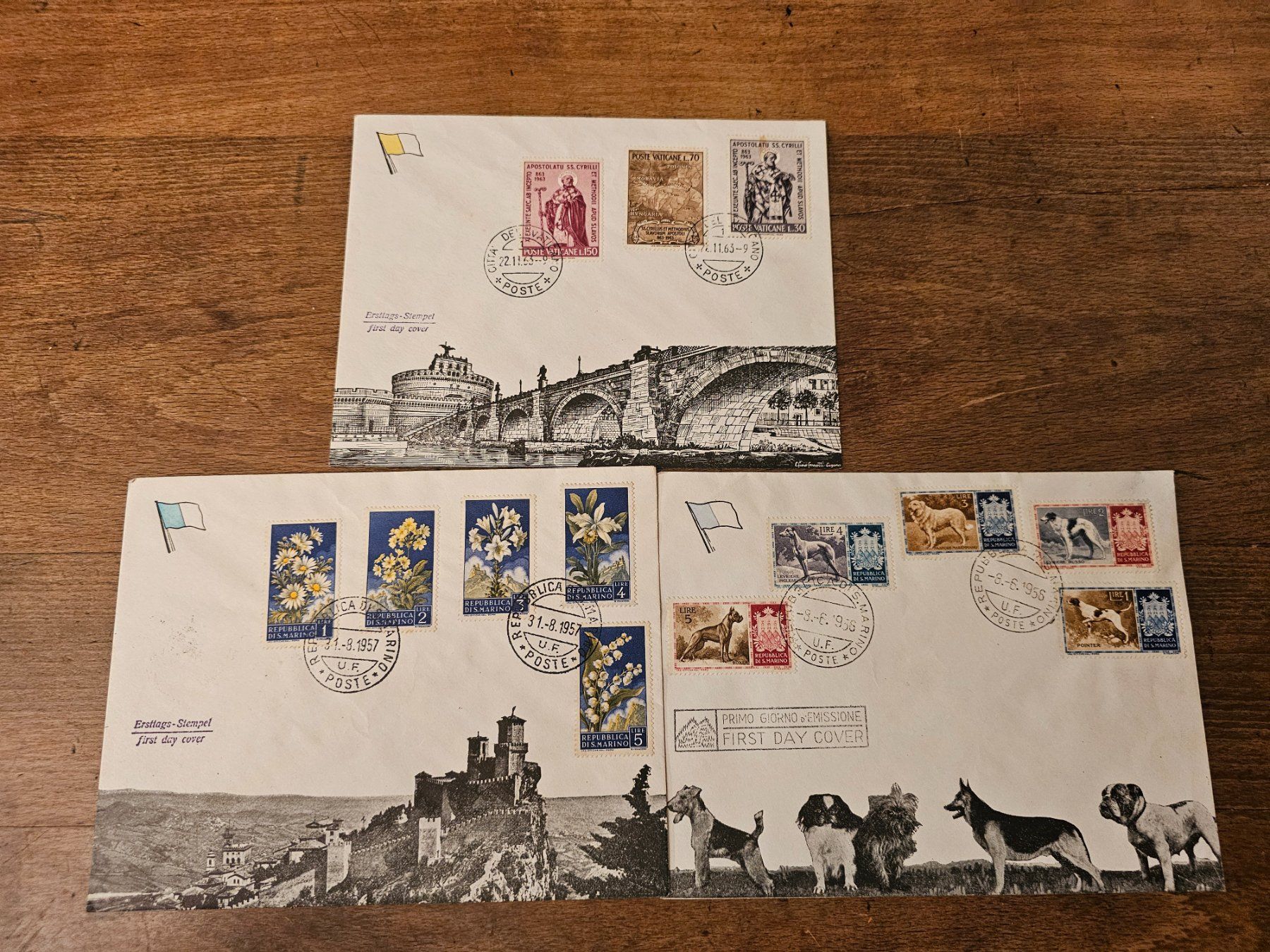 Alle Briefmarken: POSTE VATICANE E SAN MARINO ab 1.-- – Gebraucht aus Monte Carasso von giave