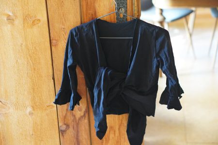 Flamenco Wickel Jäckchen Tanzkleidung schwarz, Ärmelvolants