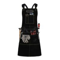 BLACK FOREST FOX ROUGH Büffel Leder Arbeitsschürze Schwarz