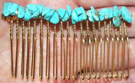 Haarschmuck A-16 – Haarkamm Türkis