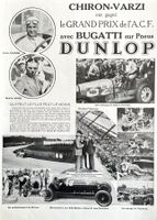 Dunlop Reifen/Pneus & Bugatti - Alte Werbung /Publicité 1931