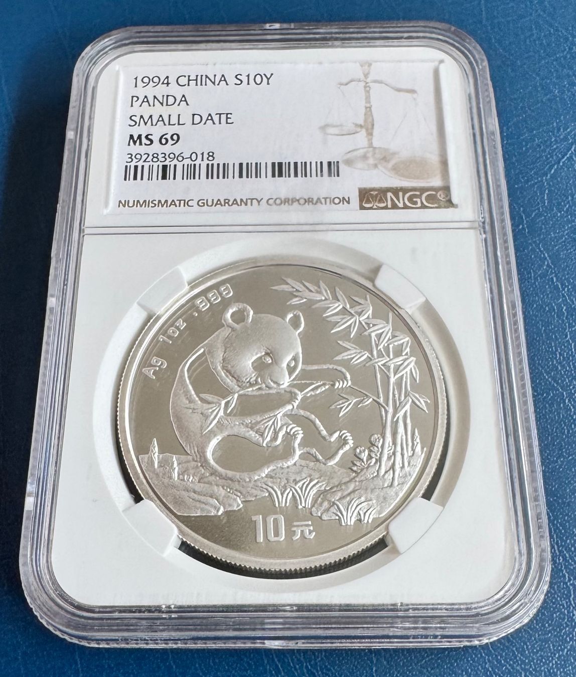 Tutti le monete: 1994 CHINA S10Y PANDA, Small Date, NGC MS69 – Usato da Ebikon venduto da Dmasterx 2