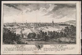 Bern gegen Mittag Kupferstich von Herrliberger 1757
