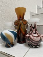 Vasen Set Opaline Florence , Italien . Glasvasen.